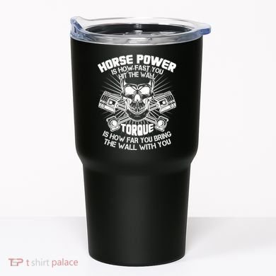 Horse Power Torque Skull Tumbler