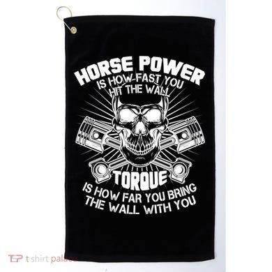 Horse Power Torque Skull Golf Towel