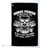 Horse Power Torque Skull Golf Towel thumb 0