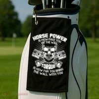 Horse Power Torque Skull Golf Towel thumb 2
