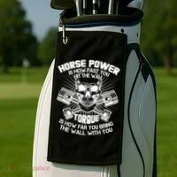 Horse Power Torque Skull Golf Towel thumb 2