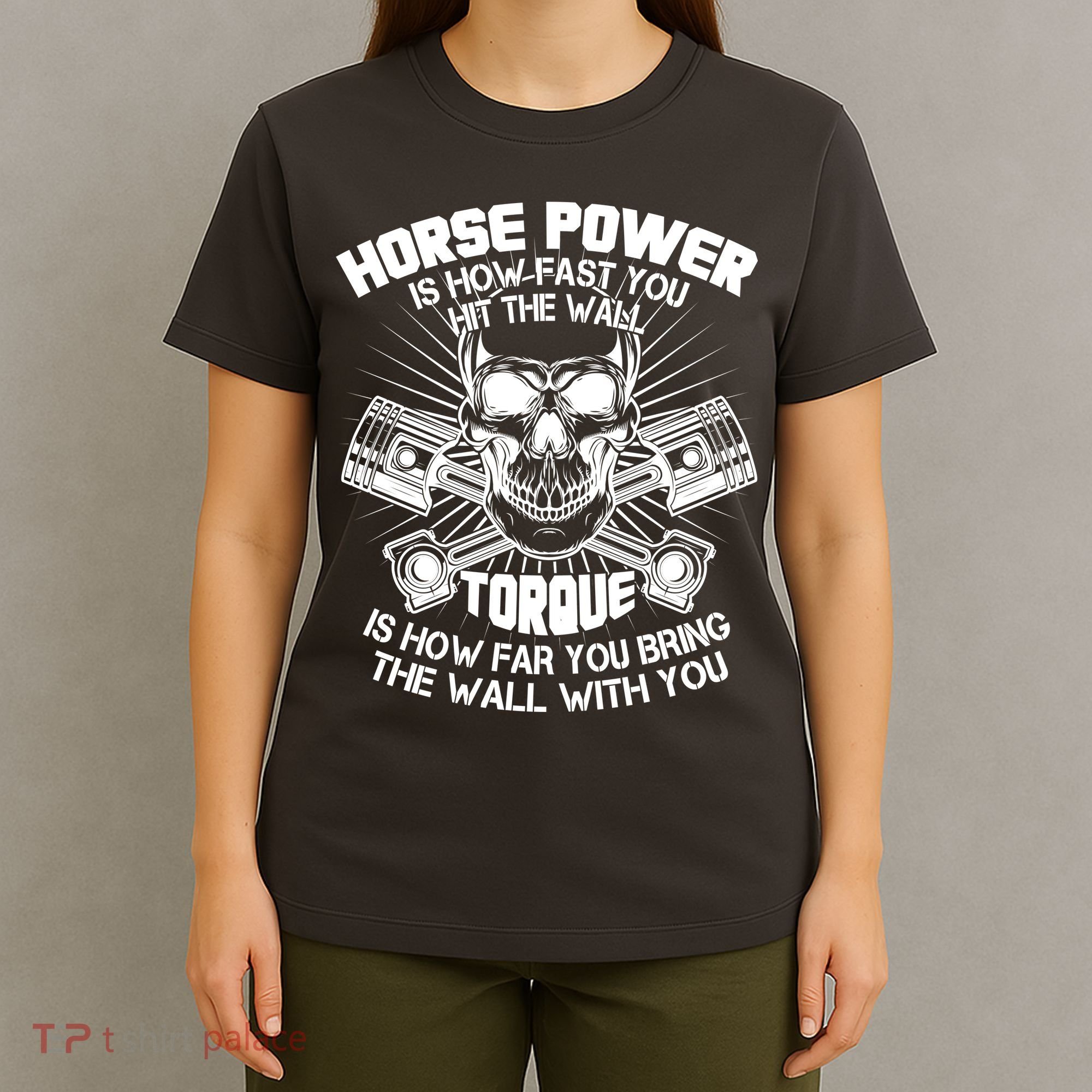 Horse Power Torque Skull T-Shirt