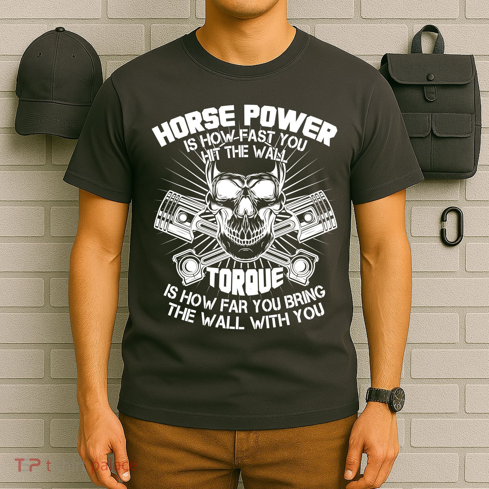 Horse Power Torque Skull T-Shirt