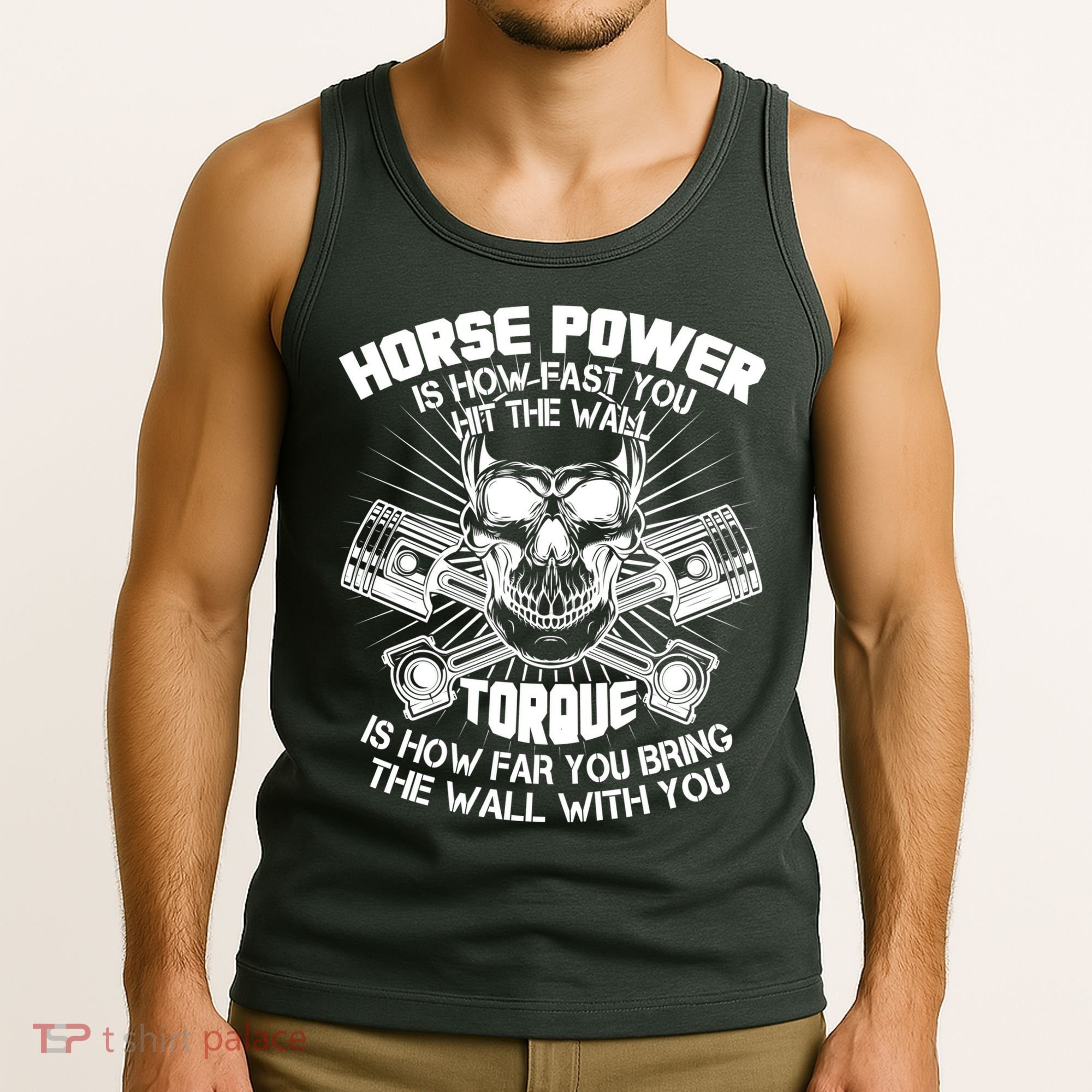 Horse Power Torque Skull Tank Top