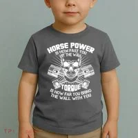 Horse Power Torque Skull Toddler T-Shirt thumb 2