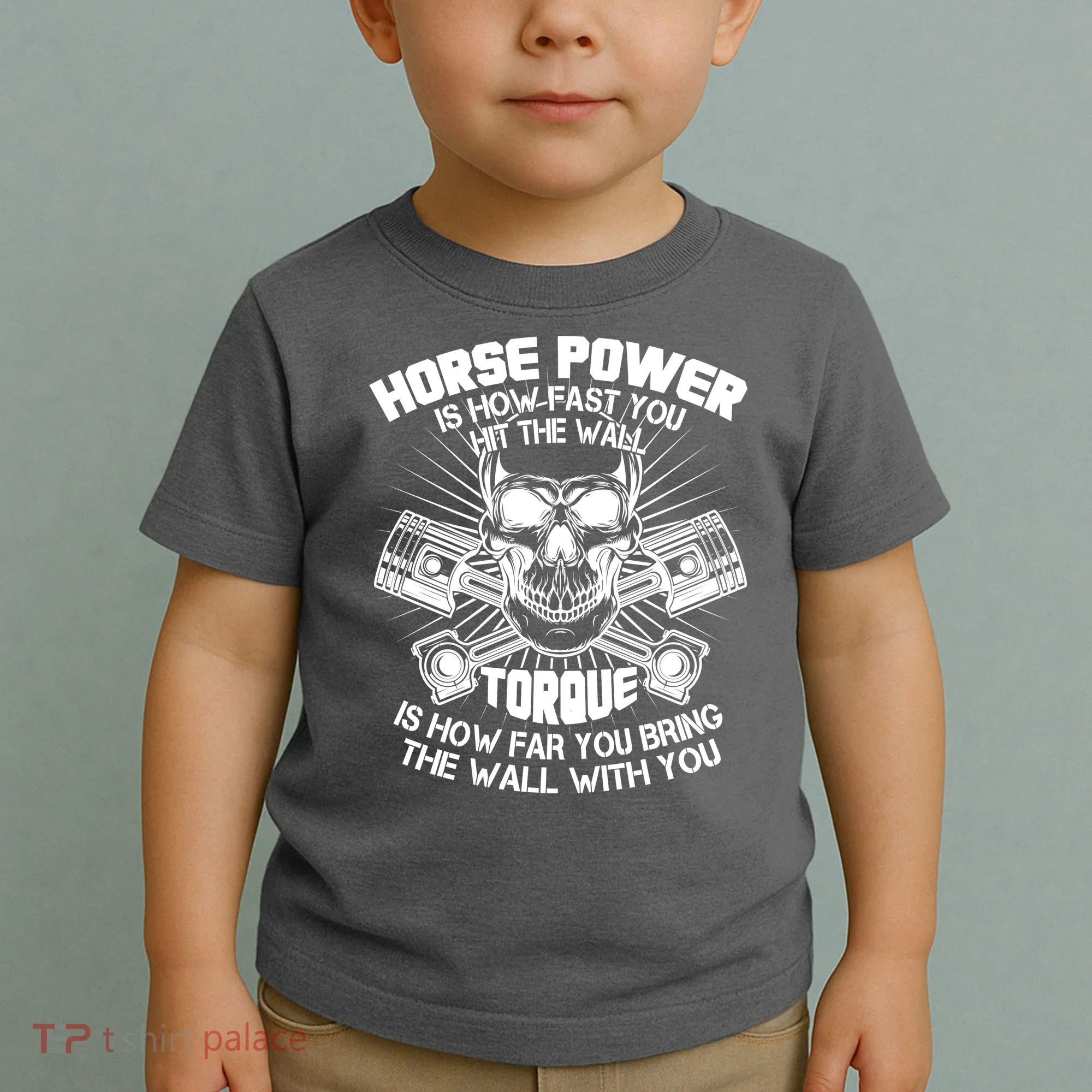 Horse Power Torque Skull Toddler T-Shirt