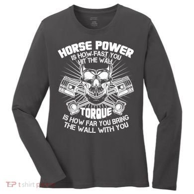 Horse Power Torque Skull Women's Long Sleeve Shirt