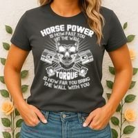 Horse Power Torque Skull Women's T-Shirt thumb 2