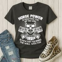 Horse Power Torque Skull Women's T-Shirt thumb 3