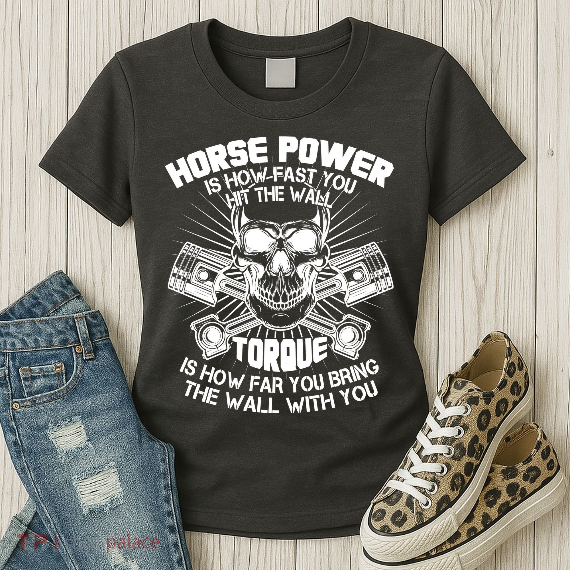 Horse Power Torque Skull Women's T-Shirt
