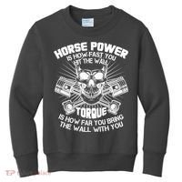 Horse Power Torque Skull Kids Sweatshirt thumb 0