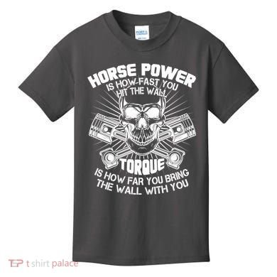 Horse Power Torque Skull Kids T-Shirt