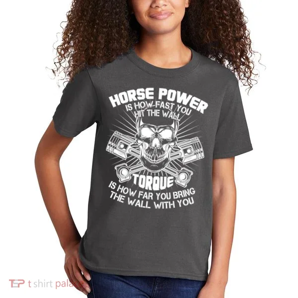 Horse Power Torque Skull Kids T-Shirt