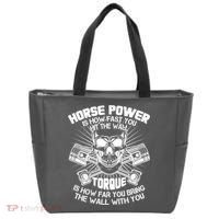 Horse Power Torque Skull Tote Bag thumb 0