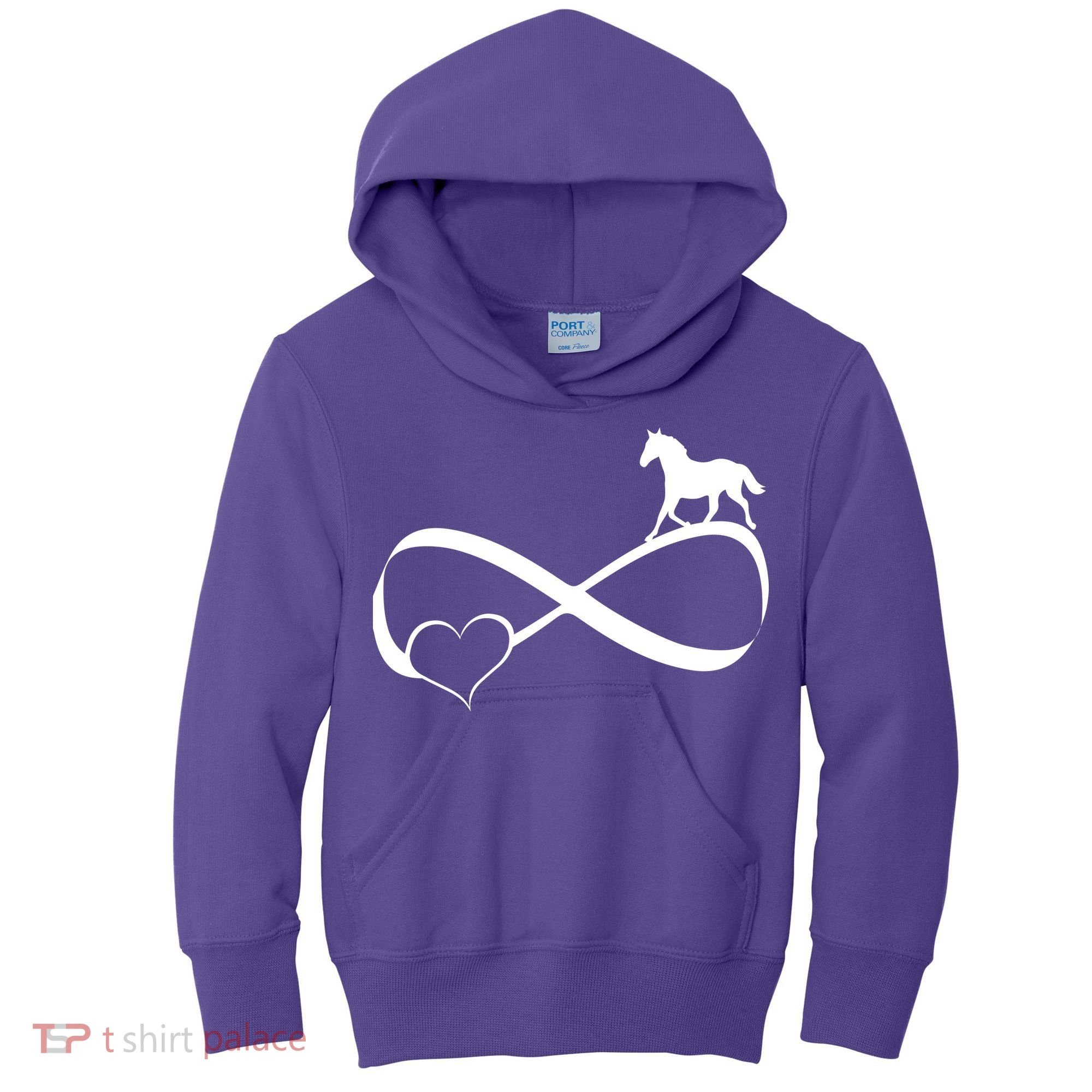 Horse Ribbon Of Love Kids Hoodie