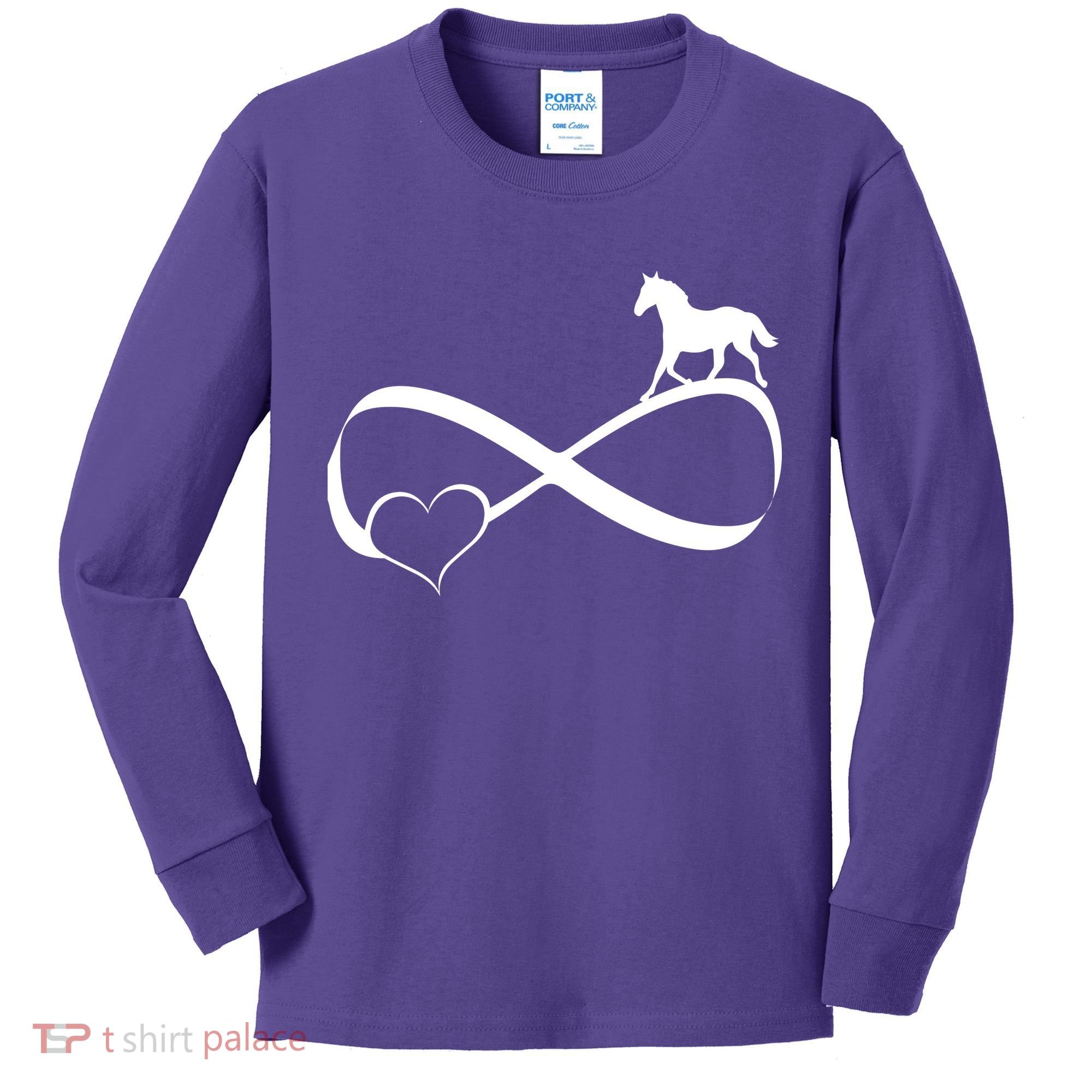 Horse Ribbon Of Love Kids Long Sleeve Shirt