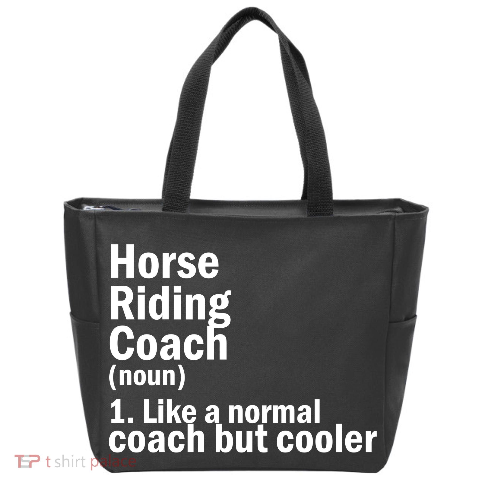 Horse Riding Coach Tote Bag