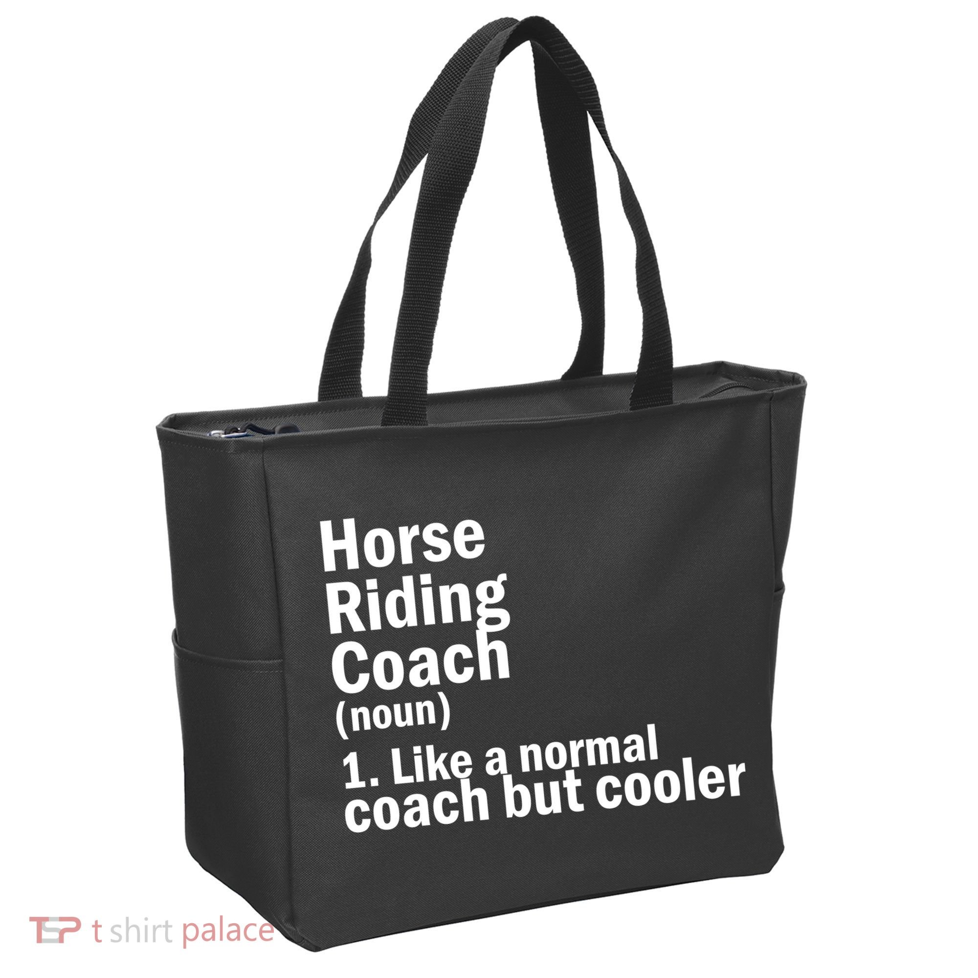 Horse Riding Coach Tote Bag
