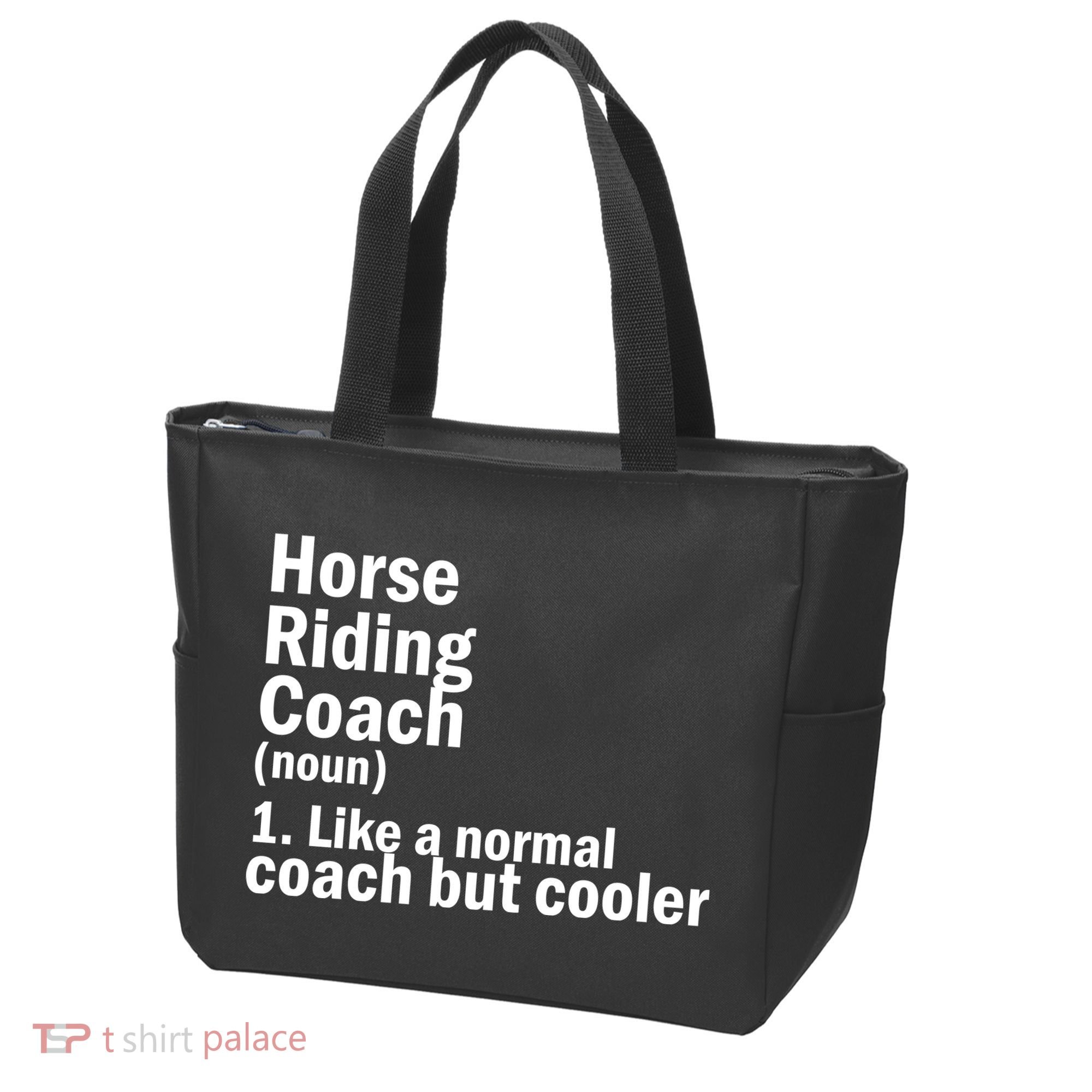 Horse Riding Coach Tote Bag