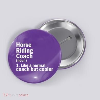 Horse Riding Coach Button