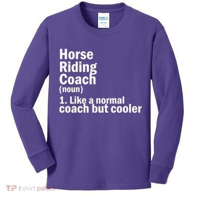 Horse Riding Coach Kids Long Sleeve Shirt