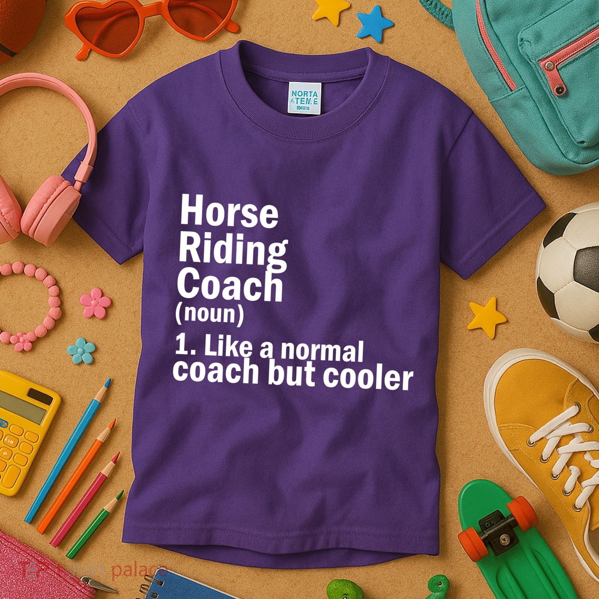 Horse Riding Coach Kids T-Shirt