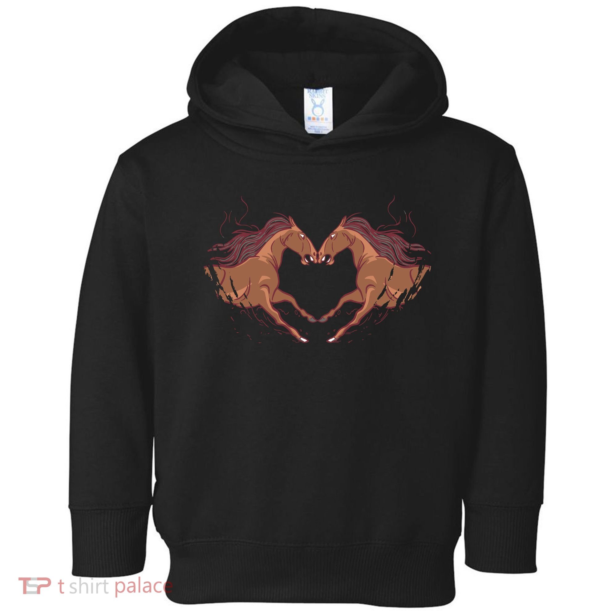Horse Shaped Heart Toddler Hoodie
