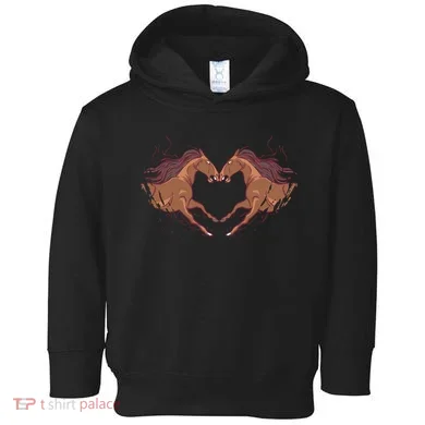 Horse Shaped Heart Toddler Hoodie