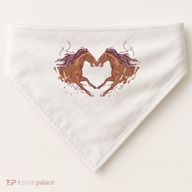 Horse Shaped Heart USA-Made Doggie Bandana