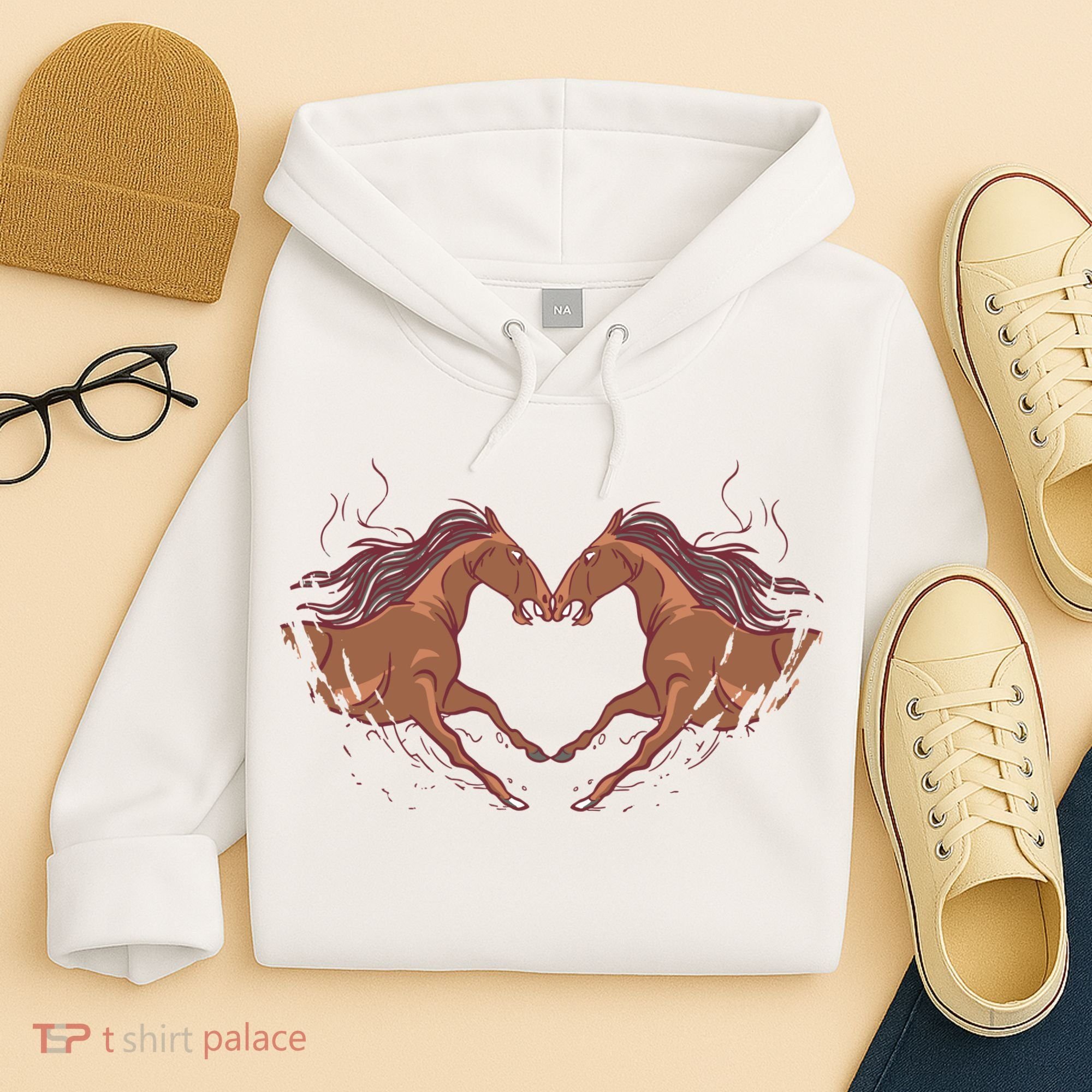 Horse Shaped Heart Hoodie