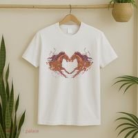 Horse Shaped Heart T-Shirt thumb 2