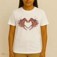Horse Shaped Heart T-Shirt thumb 4