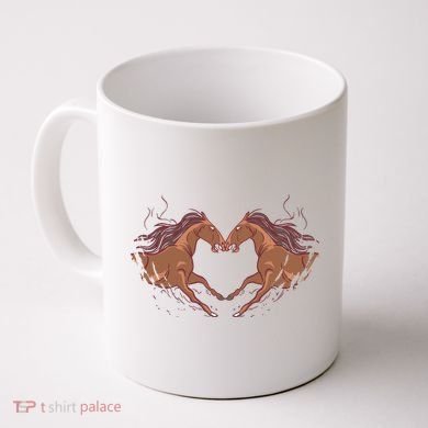 Horse Shaped Heart Coffee Mug