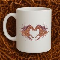 Horse Shaped Heart Coffee Mug thumb 2