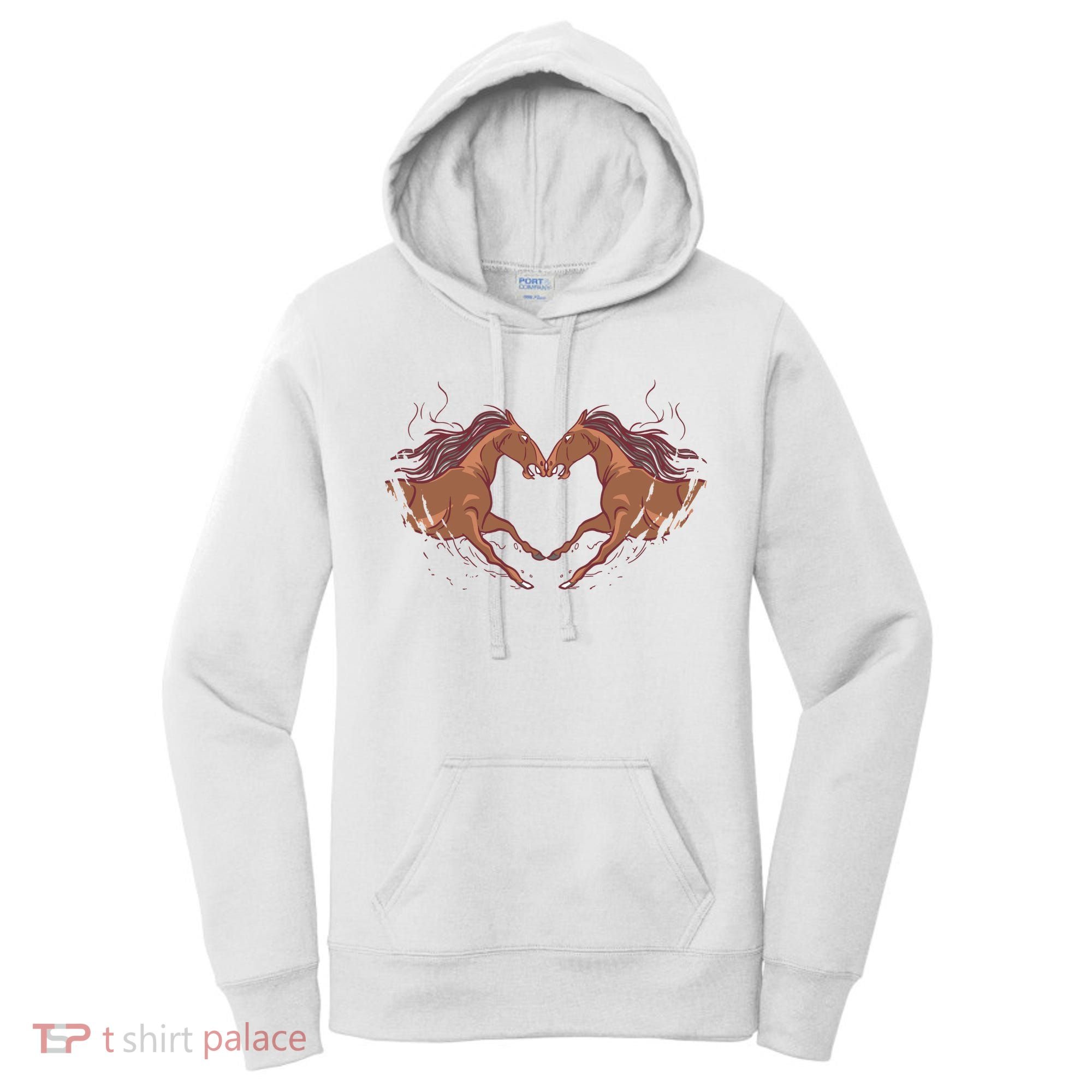 Horse Shaped Heart Women's Hoodie