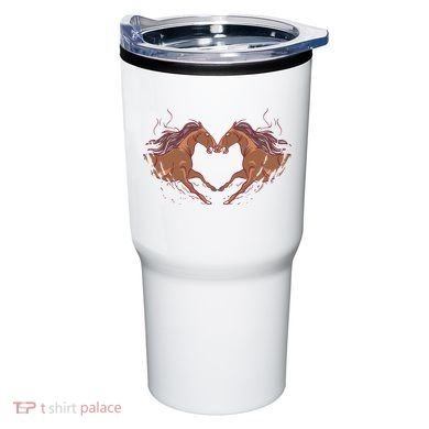 Horse Shaped Heart Tumbler