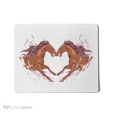 Horse Shaped Heart Mousepad
