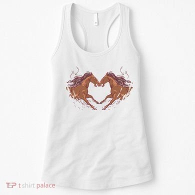 Horse Shaped Heart Women's Tank Top