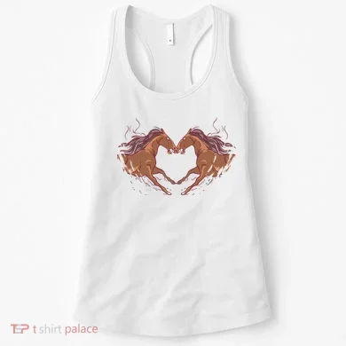 Horse Shaped Heart Women's Tank Top