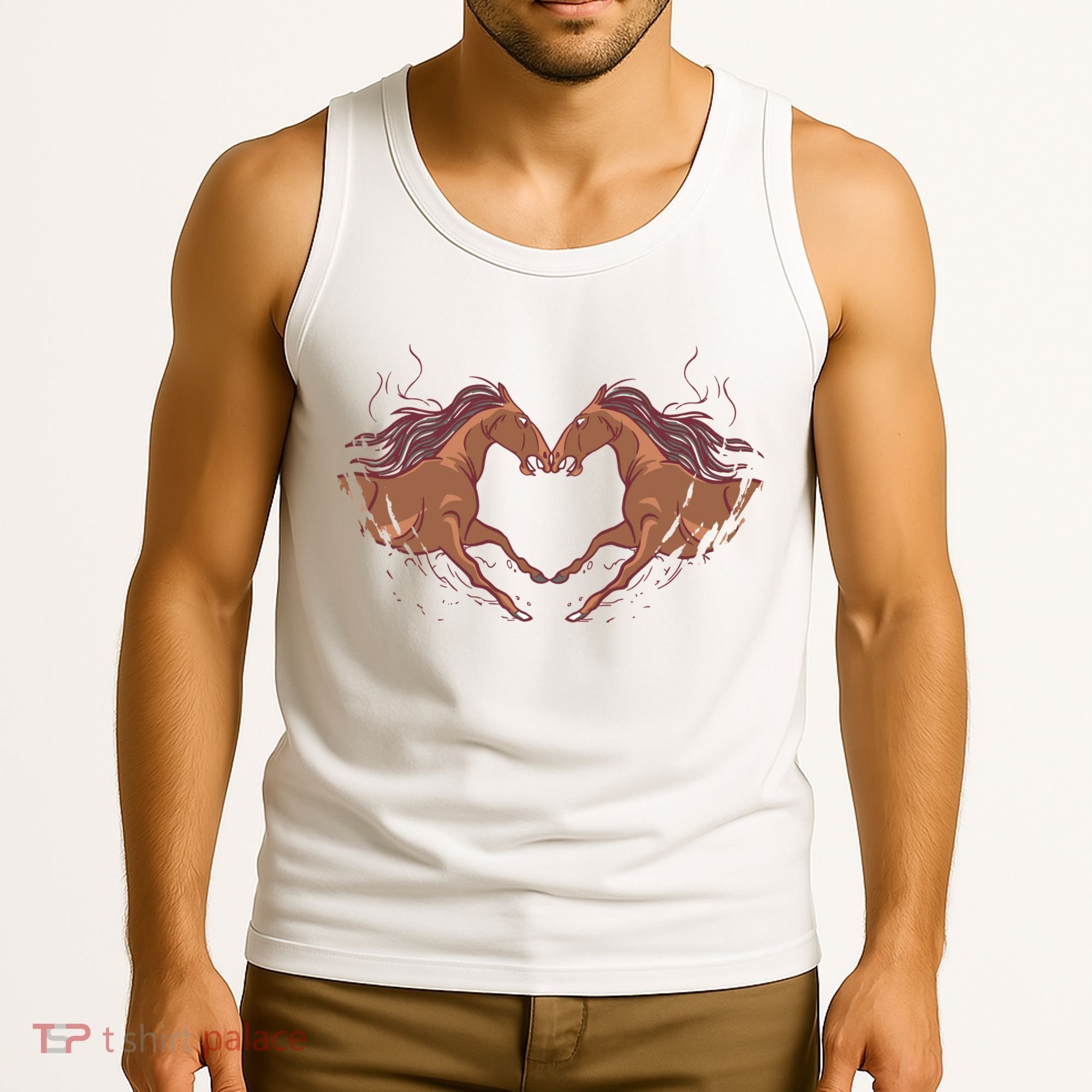 Horse Shaped Heart Tank Top