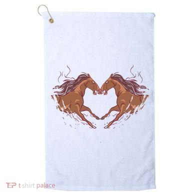 Horse Shaped Heart Golf Towel