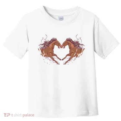 Horse Shaped Heart Toddler T-Shirt
