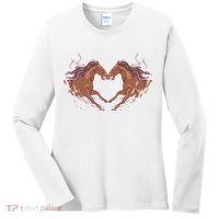 Horse Shaped Heart Women's Long Sleeve Shirt thumb 0