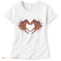 Horse Shaped Heart Women's T-Shirt thumb 0