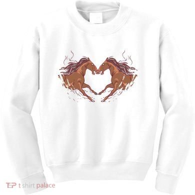 Horse Shaped Heart Kids Sweatshirt