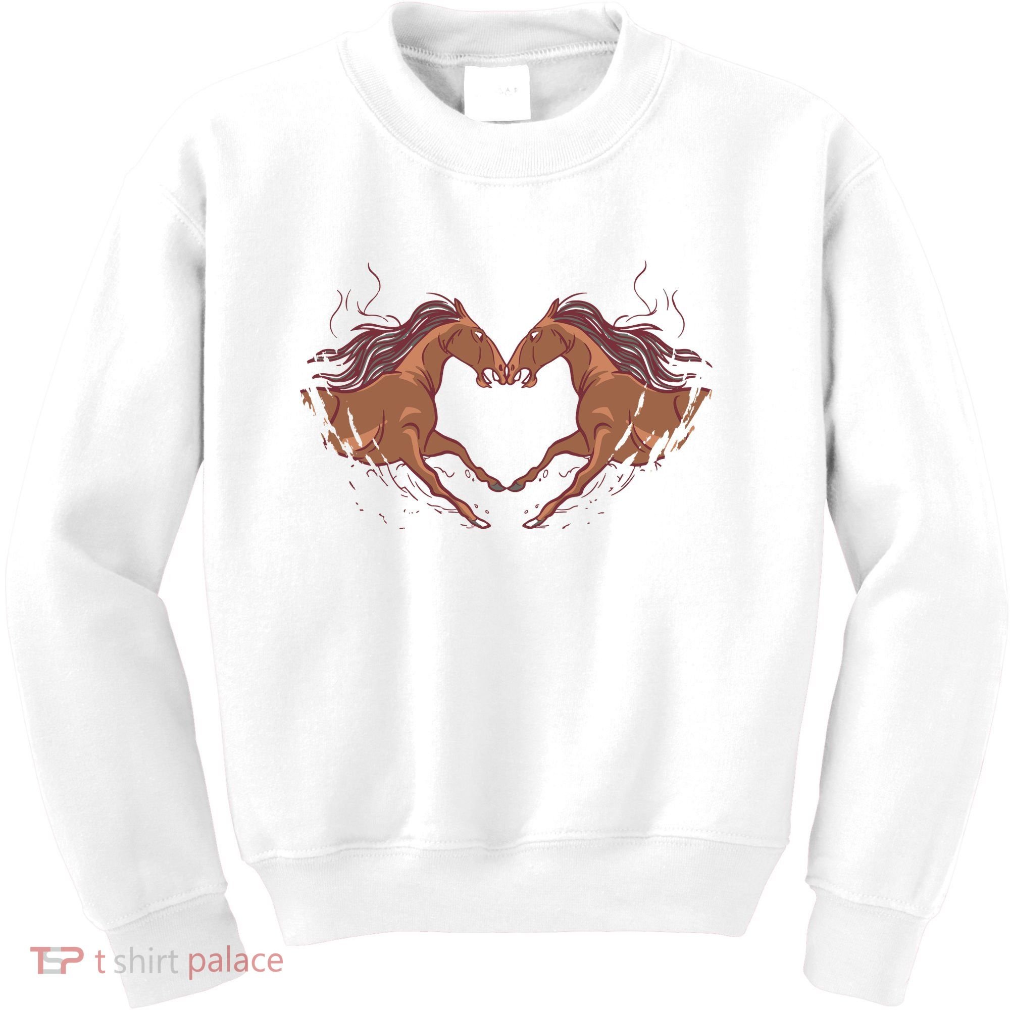 Horse Shaped Heart Kids Sweatshirt