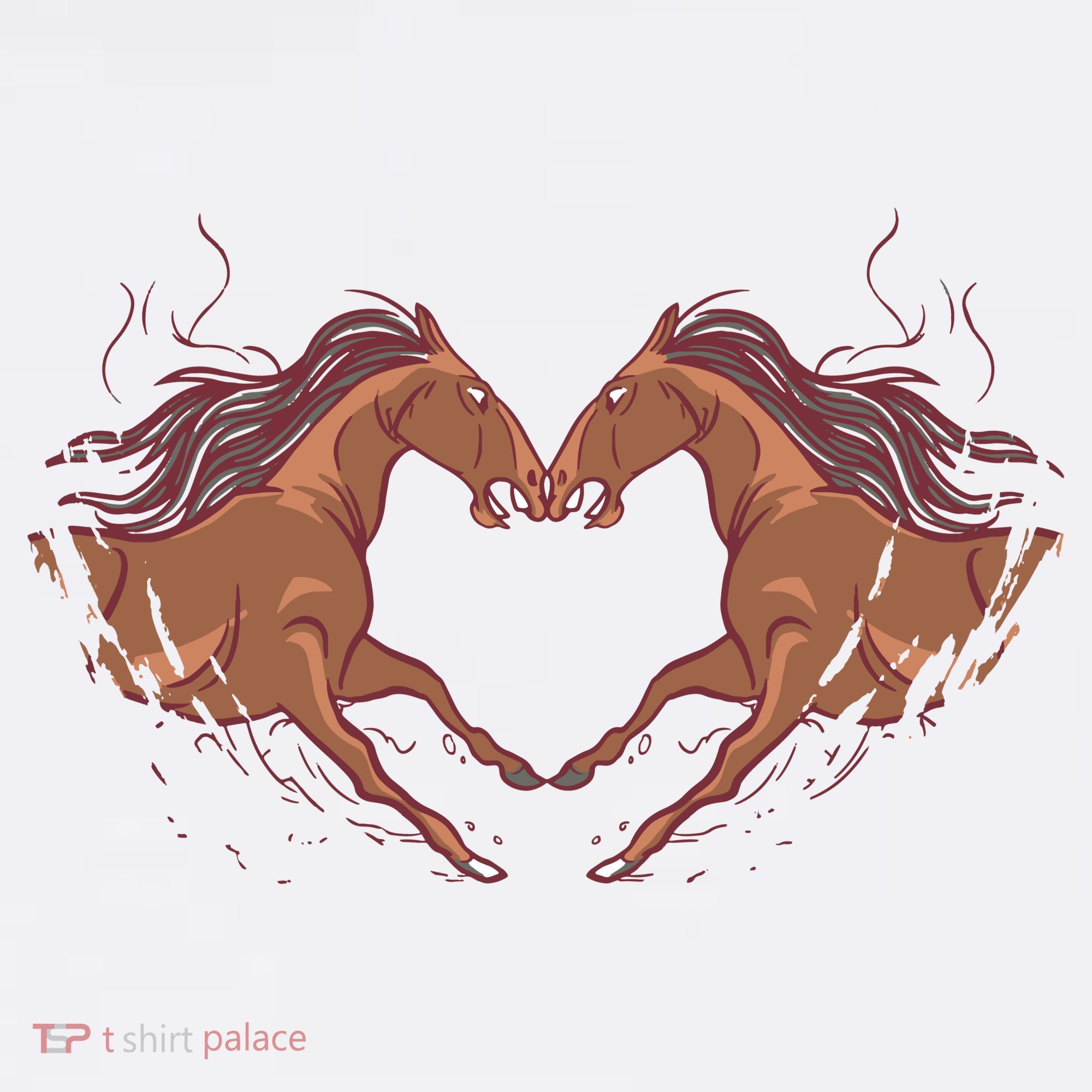 Horse Shaped Heart Kids Hoodie