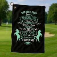 Horse Smell Golf Towel thumb 1