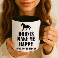 Horses Make Me Happy You Not So Much Coffee Mug thumb 3