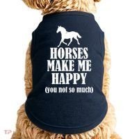 Horses Make Me Happy You Not So Much Doggie Tank thumb 0